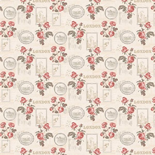 MyTinyWorld Dolls House Miniature Red Roses And Picture Frames Wallpaper