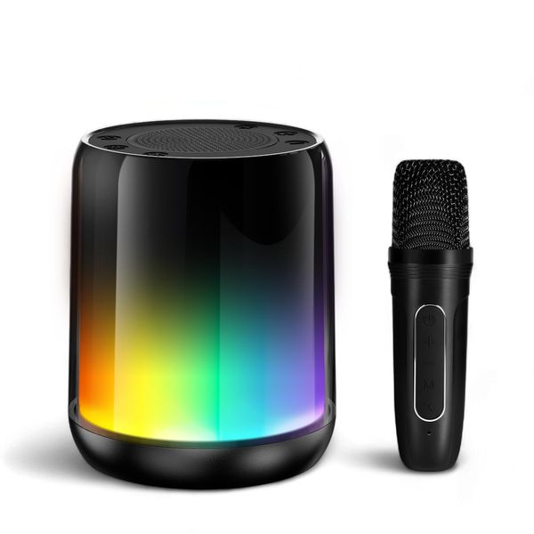 Karaoke Machine for Kids,Mini Karaoke Machine with Wireless Microphones,Portable Bluetooth Speaker with LED Light,Birthday Gifts Party Favors,Kids Toys for Girls