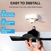 Bell + Howell Black Socket Fan Ceiling Fan with Warm Light and Remote Control