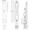 Flush/Shoot Bolt Suitable for Aluminium Doors flushbolt Concealed Door