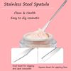 DRERIO 2 Pieces Clear Makeup Palettes and Spatula Acrylic Small Makeup Mixing Palette Portable Cosmetic Palette Mixing Tray with Spatula Nail-Art Eye-shadow Lipsticks Mixing Makeup Tools
