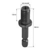 sourcing map 3/8"-24UNF Drill Chuck Adapter, Keyless Drill Chuck Adapter Hex Shank for Impact Driver