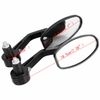 7/8" Motorcycle Handle Bar End Side Mirrors w/ Plug Grip Ends Cap For Yamaha
