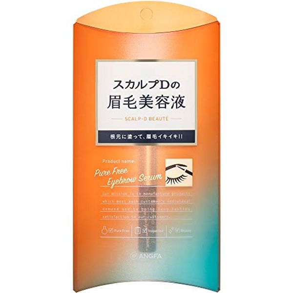 ANGFA Scalp D Beaute Eyebrow Serum, Eyebrow Serum, Eyebrow Care, Trend Eyebrow Approach Ingredients, Nanoized Capsules, Oil, Paraben, Dye, Surfactant, Free, Fine Brush, Eyebrow Eyelash Beauty Serum, Brand, 0.07 fl oz (2 ml)