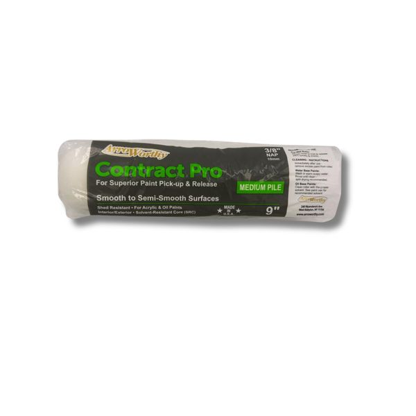 ARROWORTHY 9" Contract Roller Sleeve 3/8" NAP Woven Medium Pile CO9FGL3U
