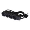 Legrand 049491 Extra Flat Power Extension 4 Earthing Sockets with 3 m Cable Dark Grey, Gray,Black