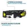 Buckle-Down 18-32" Caution Biohazard Black/Yellow Plastic Clip Collar, Wide Large