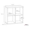 ClosetMaid 4 Cube Storage Shelf Bookshelf Home Organizer with Back Panel, Gray