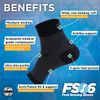 OrthoSleeve FS6 Compression Foot Sleeve, Black, Large