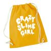 Flox Creative Mustard Drawstring Bag Crazy Slime Girl