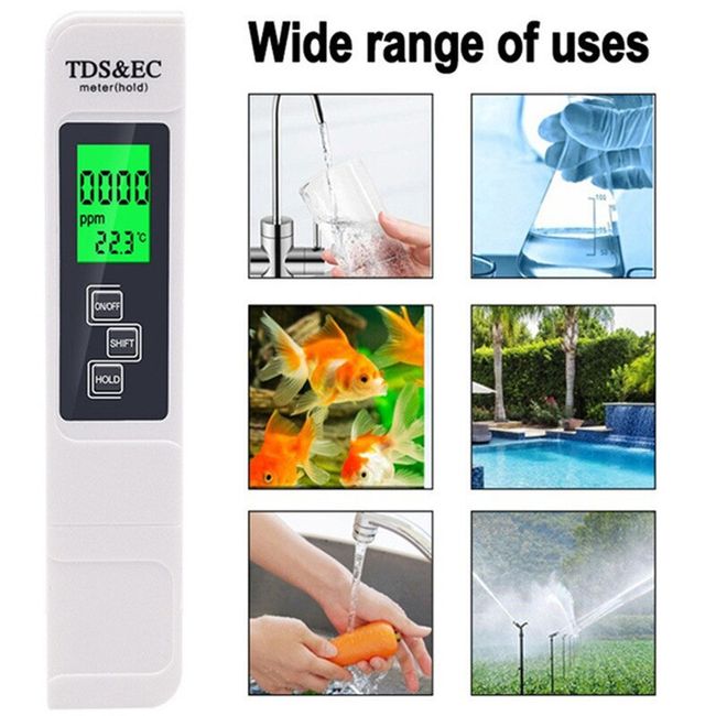 3 In 1 Digital LCD Water Testing Pen Water TDS Quality Tester Temperature  Meter