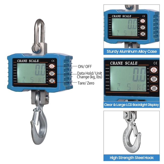 Digital Crane Scale Heavy Duty Industrial Hanging Weight Measure