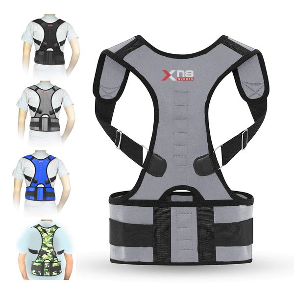 Xn8 Posture Corrector Back Support Spinal Alignment Support-Shoulder Brace Lumbar Belt-Pain Relief for Neck-Back-Shoulders