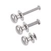 sourcing map 12mm Head Dia. Round Knobs Pull Handle, 10pcs Zinc Alloy for Drawer Pulls Gift Box Cabinet Door Knobs with M3x14,M3x25 Screws, Silver Tone