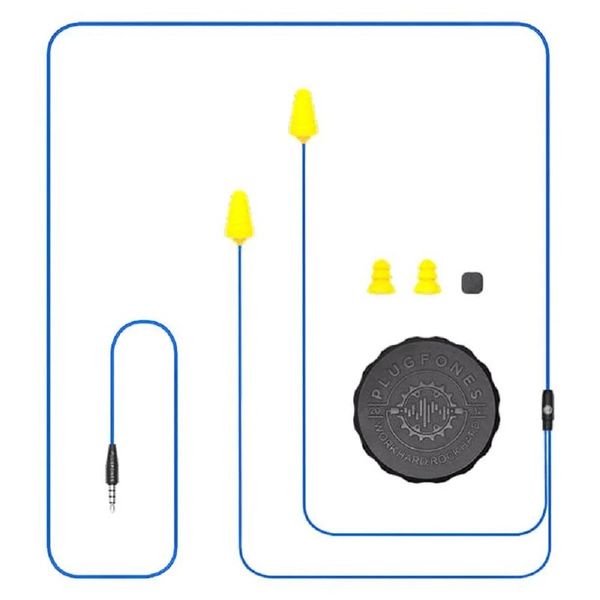 Plugfones Guardian Noise Suppressing Headphones (Blue/yellow)