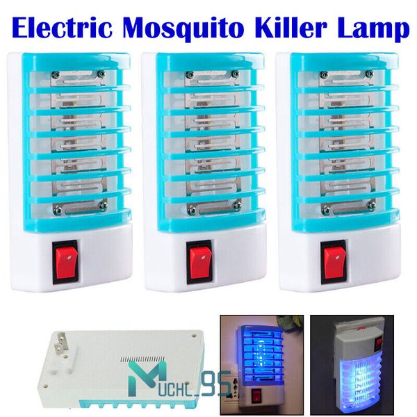 3Pcs Electric Plug in Mosquito killer Zapper Lamp Indoor Fly Bug insect LED Trap