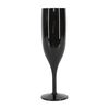 ProductPro 12 x Black Plastic Reusable Prosecco Flutes 175ml Capacity