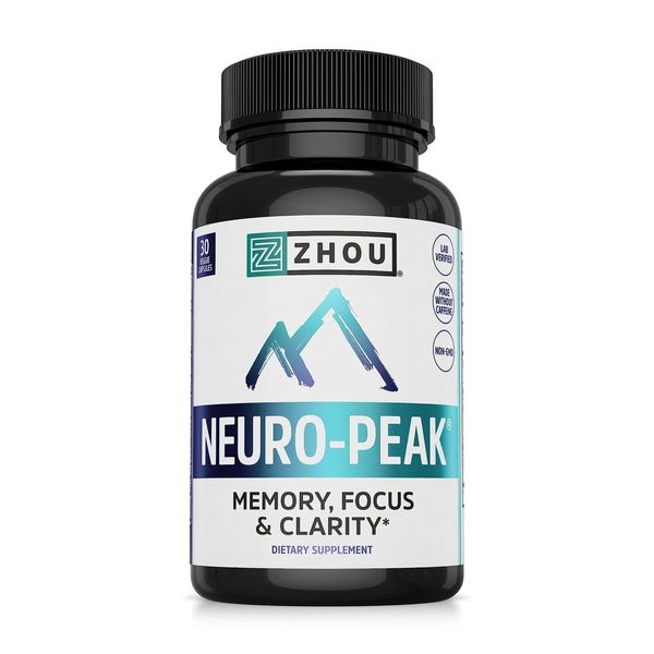 Zhou Neuro Peak Brain Support Supplement | Memory, Focus & Clarity Formula | ...