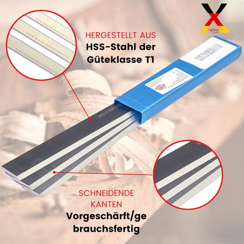 for Scheppach HMT260 Planer Blades 260mm 1 Pair Fits HM2, HMS260, 2600Ci - 1 Pair Made by Xcalibur Tooling