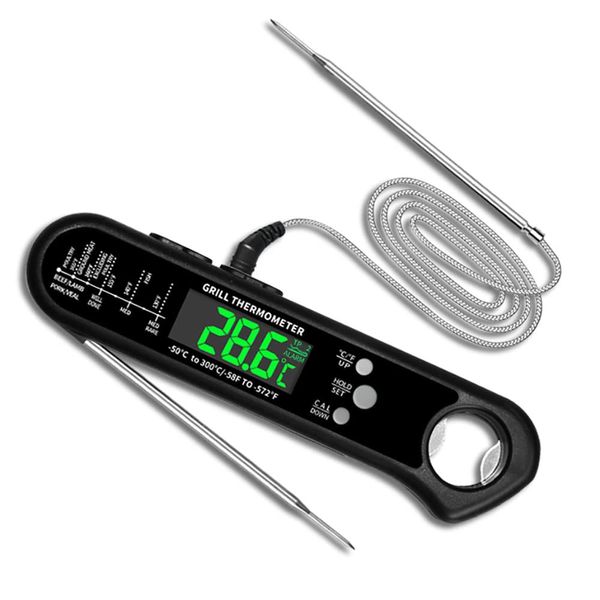 Cooking Thermometer, Oil, Meat Thermometer, Dual Probe, Cooking Thermometer, Alarm Function, Cooking Thermometer, Digital Water Thermometer, Fast Reading, 2-3 Seconds, -50 - 300°C, Cooking