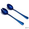 Elyon Tableware 3 Piece Reflective Blue Colored Serving Set Salad Servers