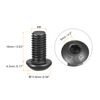 uxcell M8x16mm Hex Socket Button Head Bolts Alloy Steel Fastener Hardware Full Thread Lock Set Hex Socket Half Round 10pcs