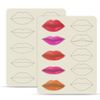 5pcs Lip Practice Skin Double Sided for Permanent Makeup Artists Fake Silicone Sheets to Practice Lip Tattoo (Version 1)