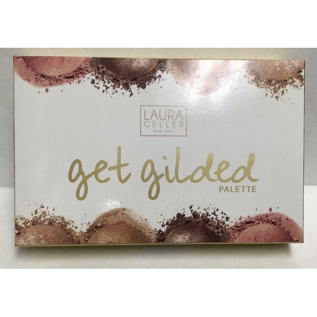 NIB Laura Geller Get Gilded Palette Shadows, Blush & Gloss w/brush $100 Value!!