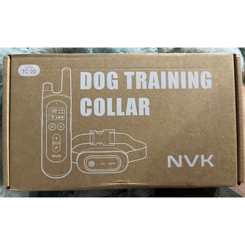 Blue NVK Shock Dog Collar w/ Remote  Rechargeable Dog Training  OPEN BOX