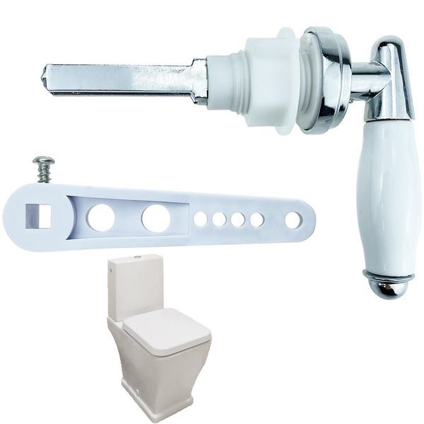 Toilet Flush Handle Replace Universal Fit Toilet Flush System Kirsite Toilet Cistern Flush Parts for Toilet Wc Cistern Tank