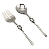 Elyon Reef Knot Reflective Silver Salad Serving Set Indian Artisan Made Forged