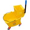 Mop Bucket with 2 Pack Mop Head Side Press Wringer 34 Quart