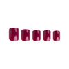 Invogue Wine Red Square Nails (24 Pieces)