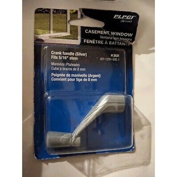 Casement Window Crank Handle  5/16 in. Aluminum Casement Operator H 3531 Silver