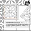 2 x Stencils for Tiled Surfaces Kitchens or Bathrooms 17.5" (445mm) Midar