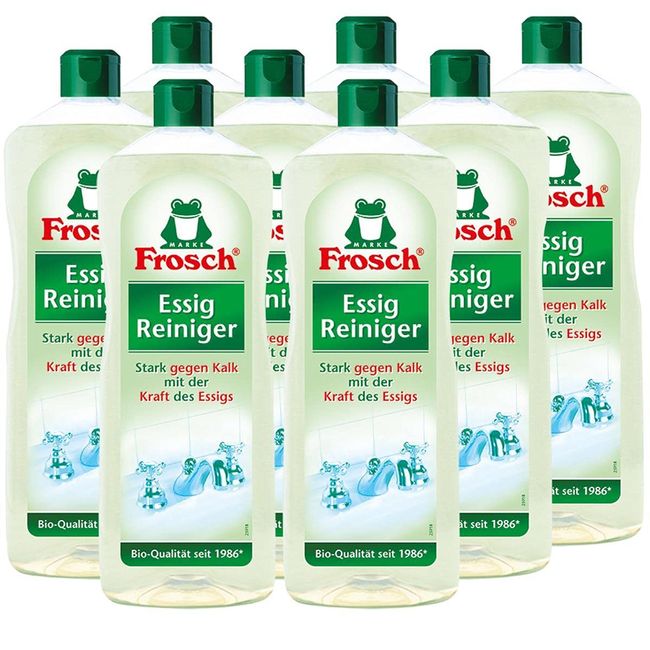 8x Frosch Essig Reiniger 1 Liter - Stark gegen Kalk