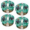 CHASO 4pcs Small LED Light Magnetic Switch Wireless Plastic Model Figure Gunpla Diorama Mini Decorative Button Cell Yellow