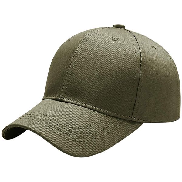 Breampot Baseball Cap Herren Damen Unisex Kappe Verstellbar Baseboard Baseballkappe Mütze Outdoor Baseballkappe (Olivgrün)