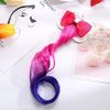 SATPULOT Wig, Extensions, Hair Extensions, Kids, Gradient, Ribbon Winding Hairpin, Ponytail, Colorful, Point Wig, Kids Extensions, Hair Extensions, Hip Hop, Colorful, Hair Extensions, One-Touch, Kids, Dance, Recitals, Easy to Put On