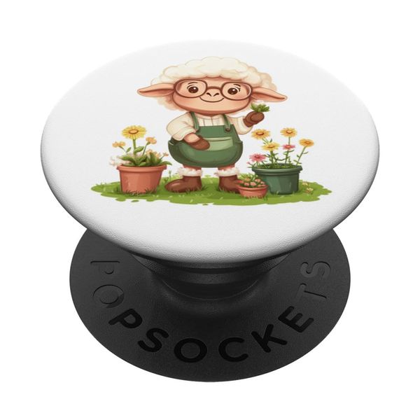 Sheep with Gardening Tools for a Hilarious Look PopSockets Adhesive PopGrip