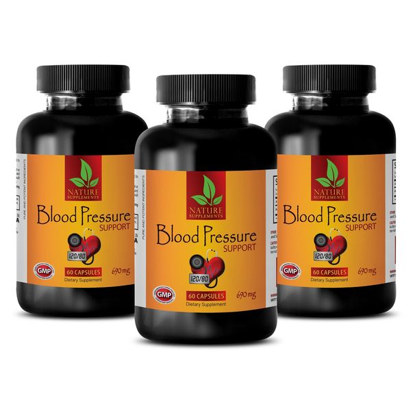 Improve blood circulation - BLOOD PRESSURE SUPPORT - normalize 3 Bottle 180 Caps