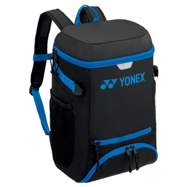 YONEX BAG228AT Tennis Junior Backpack with Storage Pocket, Black/Blue (188)