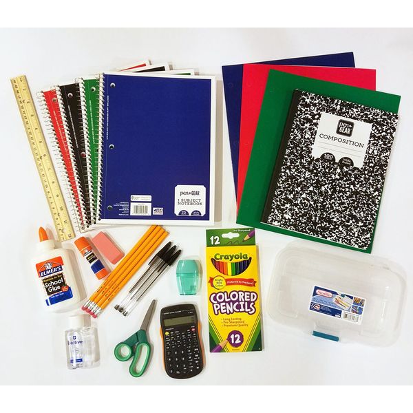 School Supply Ready-To-Use Essential Starter Kit Bundle-Pen, Folder, Sanitizer +