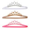 GAFATORY 3Pieces Gold Silver Pink Elastic Headpieces Set