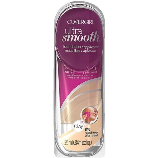 CoverGirl UltraSmooth Foundation + Applicator, 840 Natural Beige