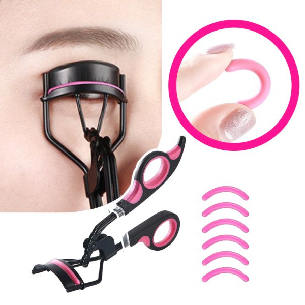 Set of 6 soft wide eyelash raising eyelash curler rubber refills