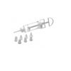 Cake Decorating Set White Clear Plastic Applicator Pump With 8 Asssorted Nozzles
