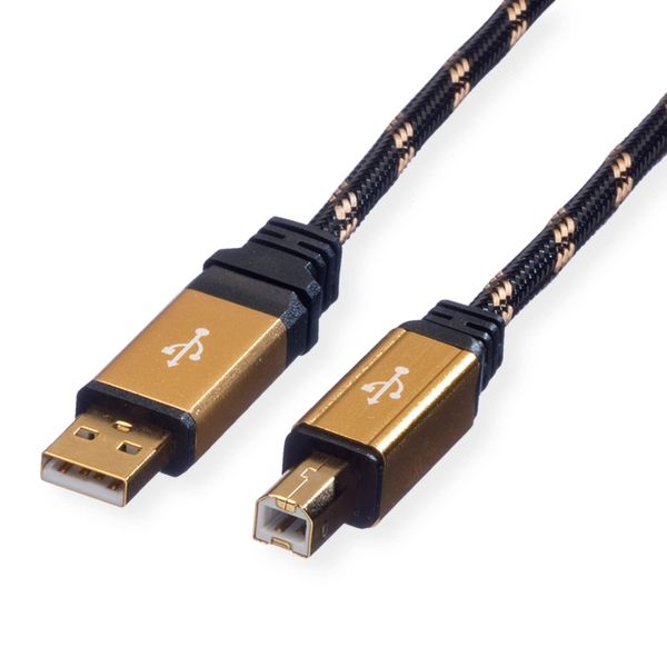 Roline Gold USB 2.0 Cable 3 Metres Type A - B