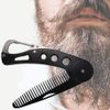 Set of 2 Folding Beard Comb, Pocket Comb, Stainless Steel, Men's, Foldable, Anti-Static, Portable Comb, Birthday Gift