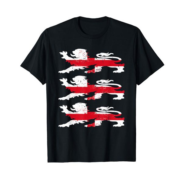 Lions with England Flags Men, Women & Kids Retro England T-Shirt